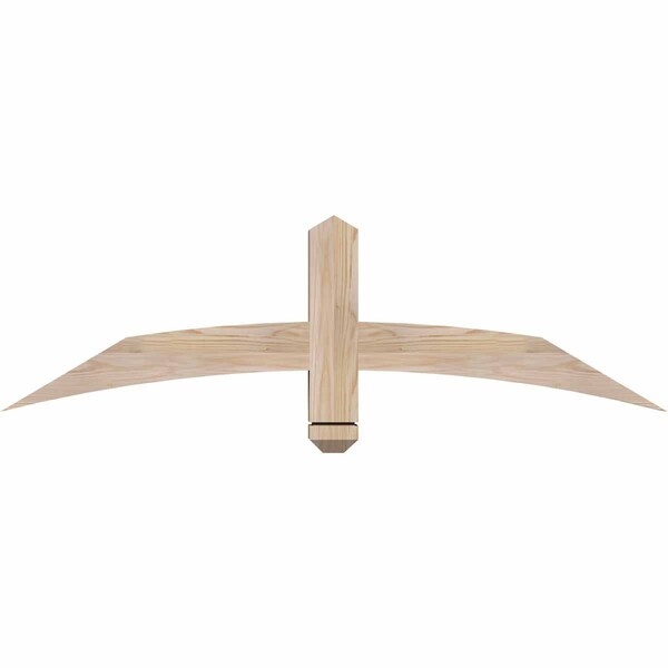 Ekena Millwork Bellingham Smooth Timber Gable Bracket, Douglas Fir, 48"W x 14"H x 3 1/2"D x 3 1/2"F, 7/12 Pitch GBW048X14X0404BEL00SDF - main